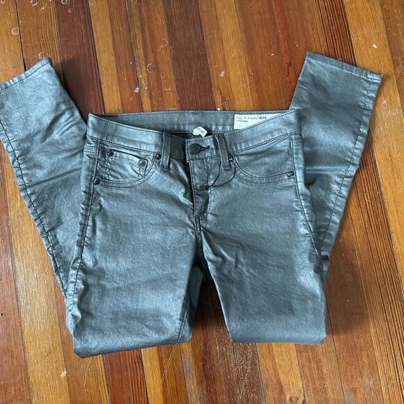 Rag and Bone for Intermix Zipper Capri Pants, Silver, Size 26 - Picture 8 of 10